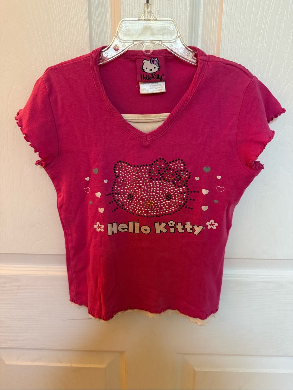 Vintage Y2K Hello Kitty Rhinestone kids size L (6) shirt
